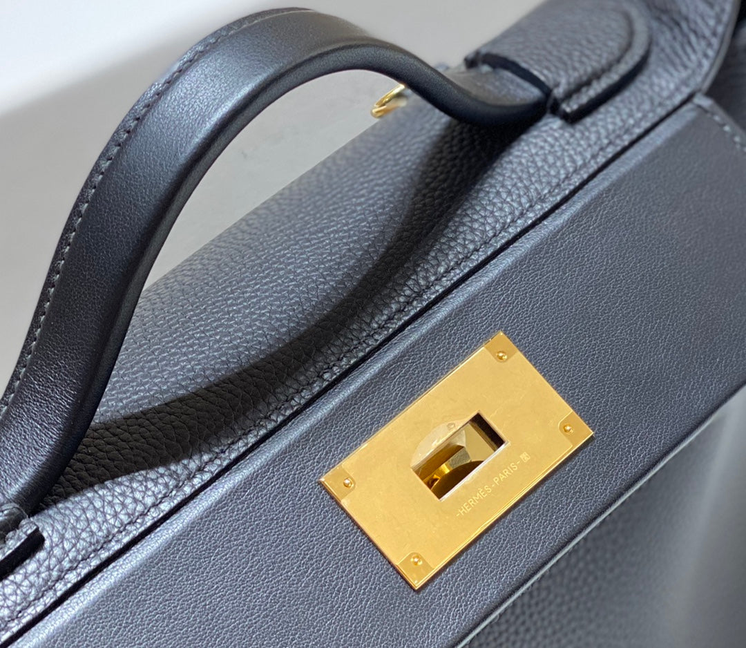 HM 26s 24/24 Bag 29cm Black Togo Leather