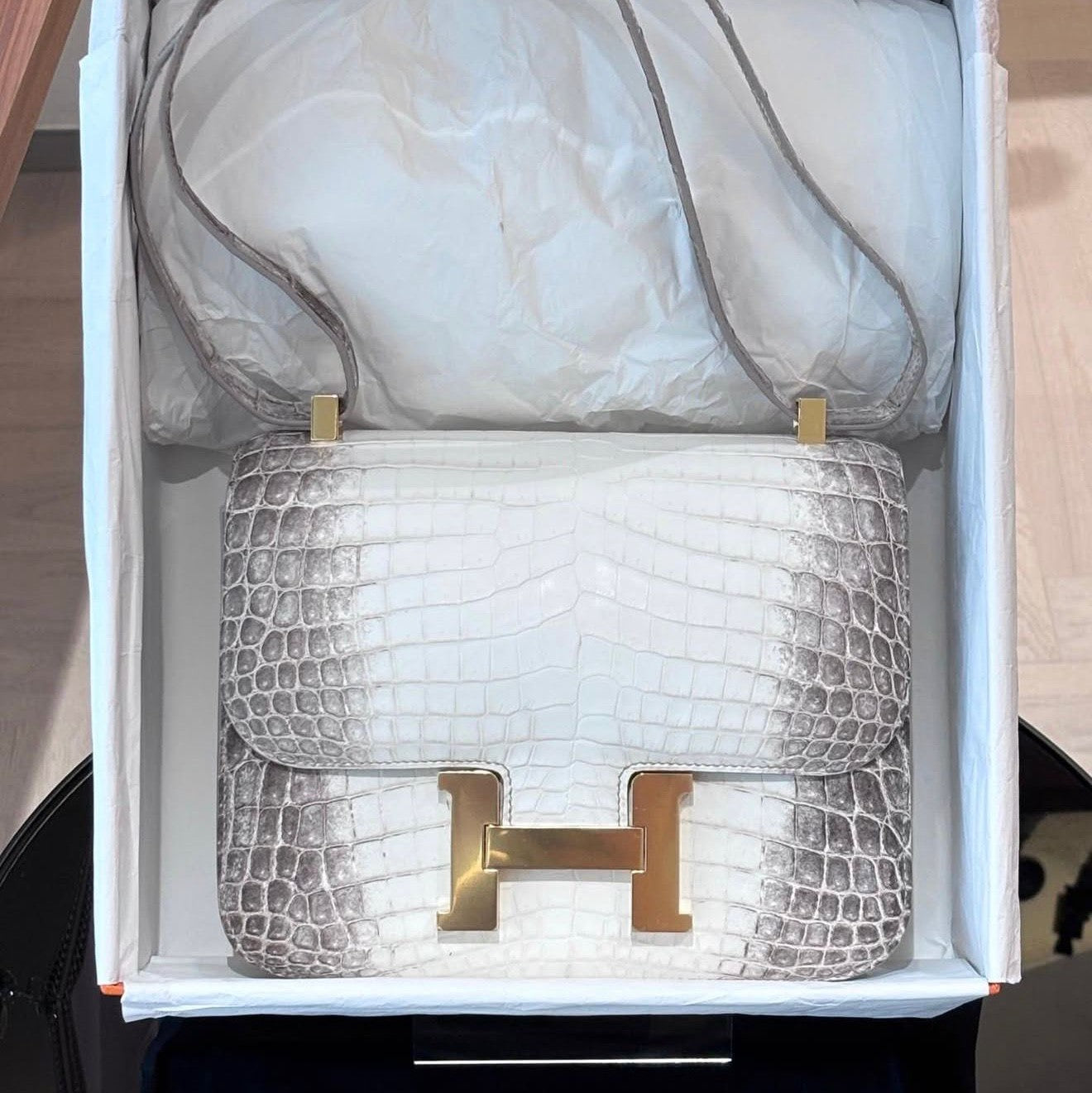 HM Constance Bag 18cm Himalaya Crocodile Leather (15 days production) GHW