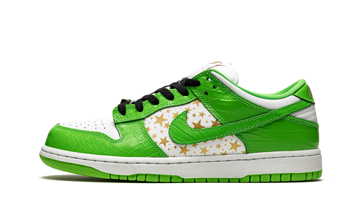 SB Dunk Low "Supreme - Stars - Mean Green" DH3228 101