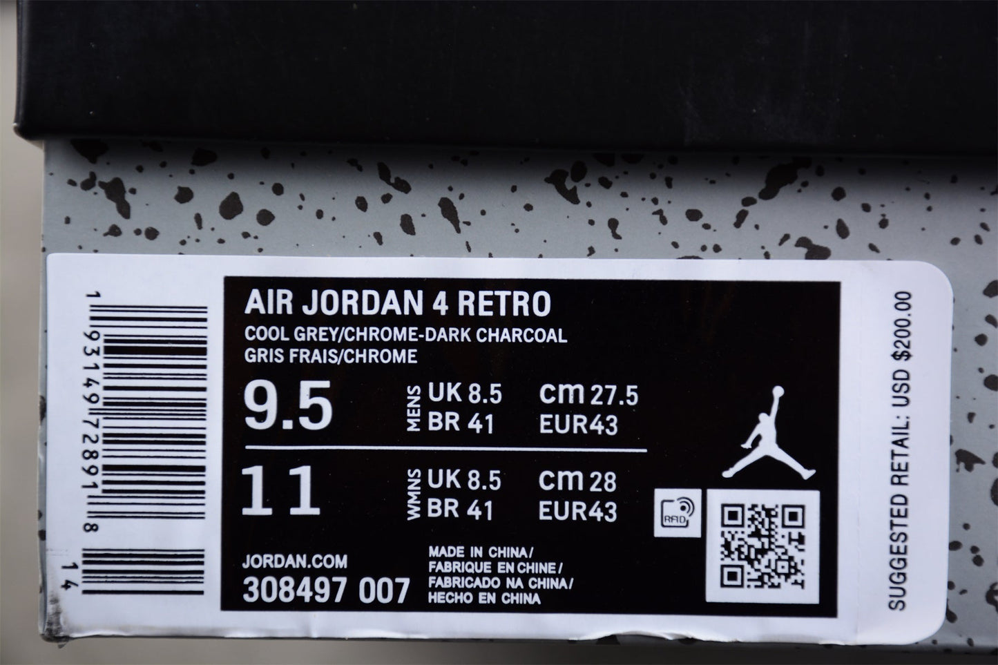 AJ 4 Cool Grey