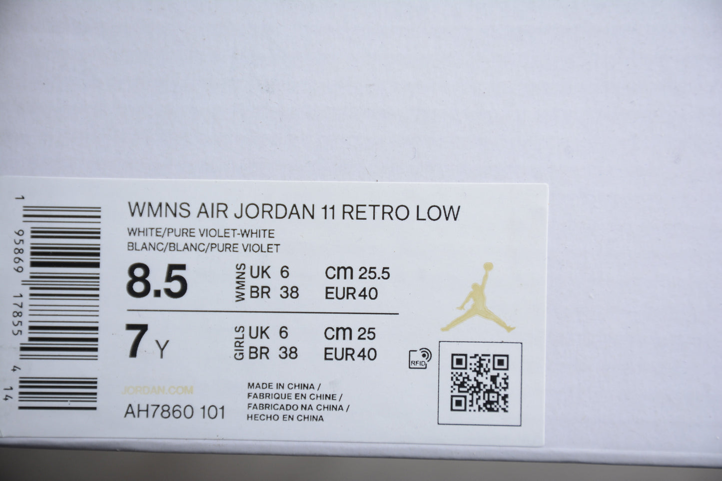 Air Jordan 11 Low Pure Violet