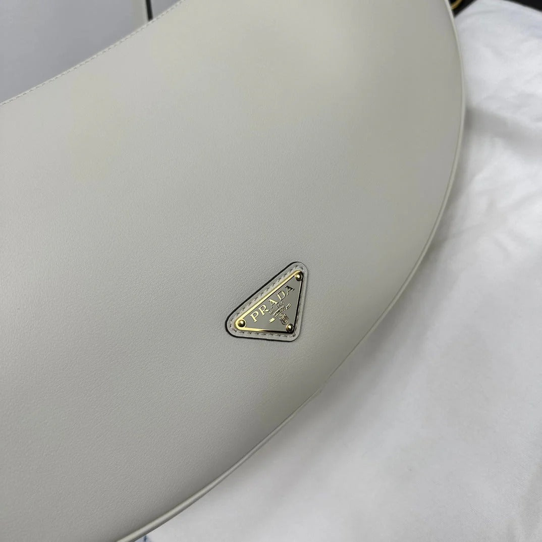 Prada 2026 Large Demi-Lune Shoulder Bag 42cm Calfskin