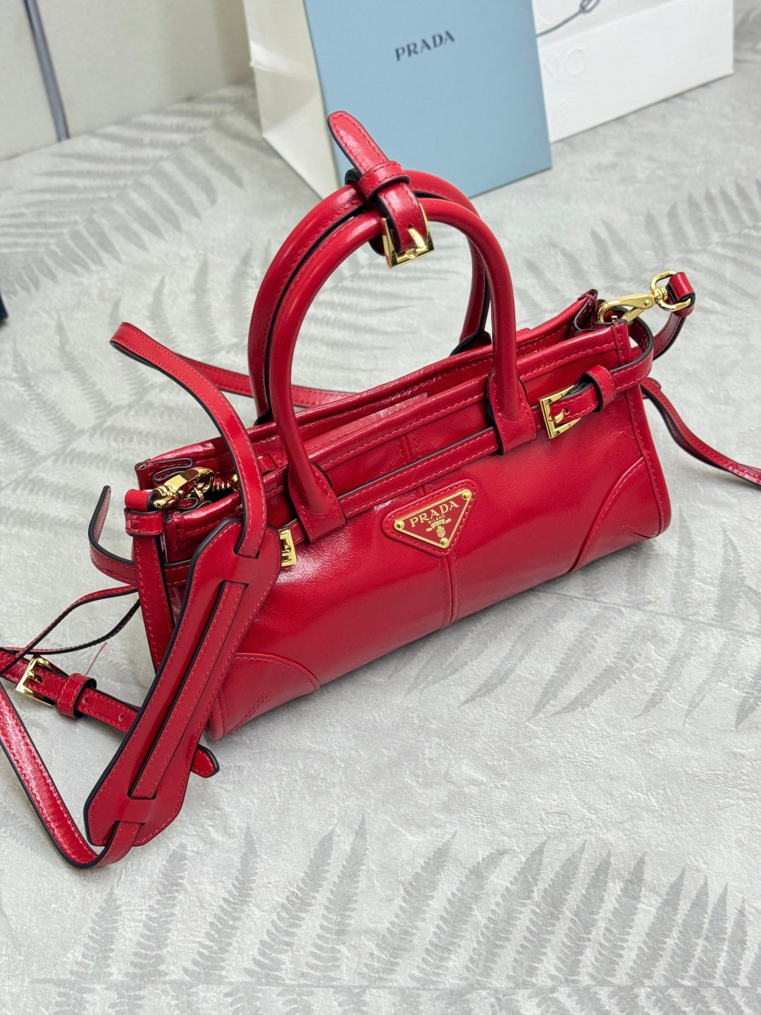 Pra Bonnie Bag 24cm Red Leather 293969