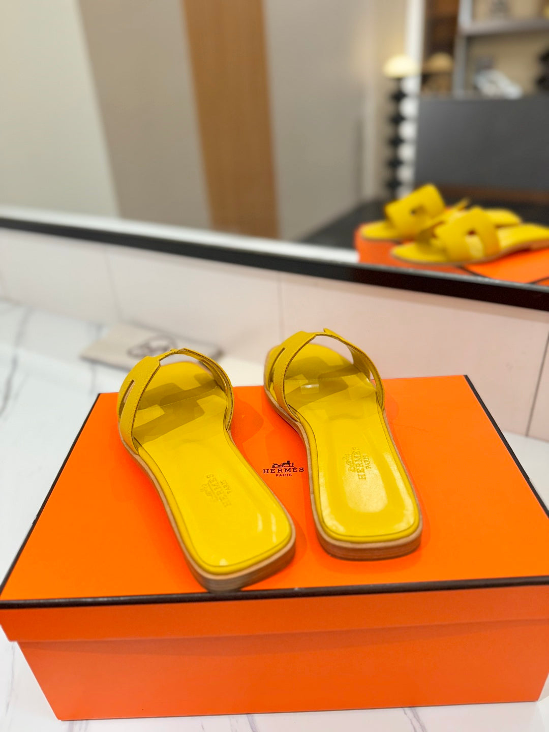 HM Oran Sandal Yellow Goatskin 294869