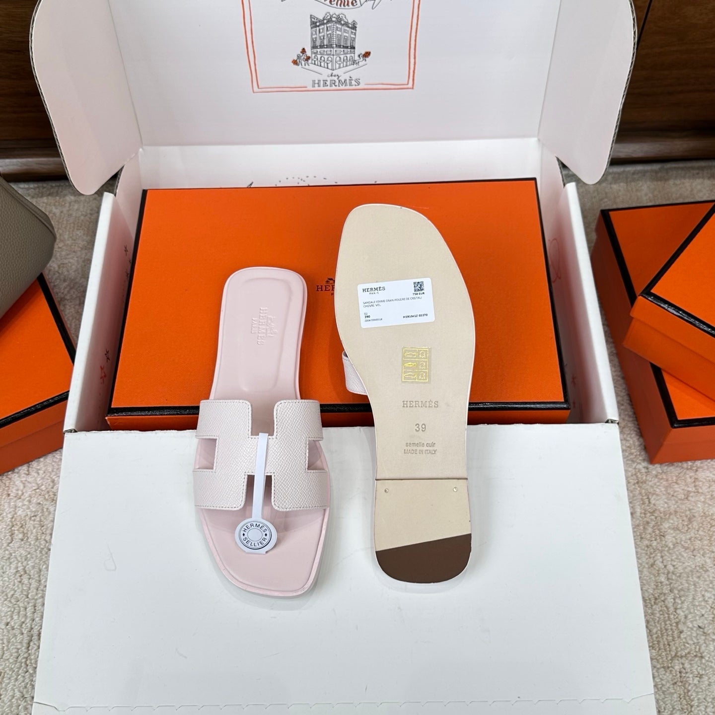 HM Oran Sandal Muted Pink Espom Sheepskin 802481