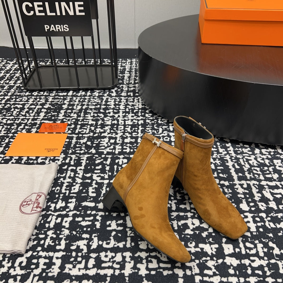HM Botines Impérial 50mm Caramel Suede 952394