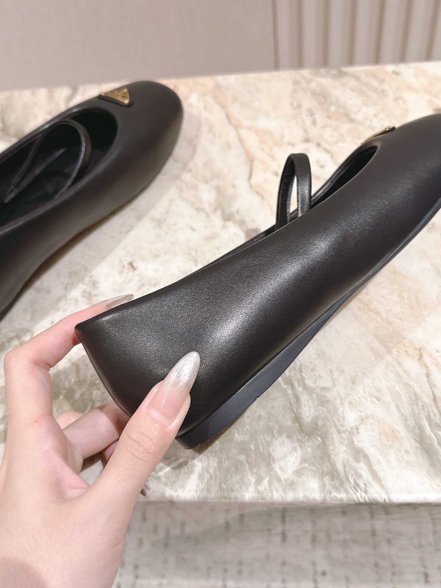 PRA 25s Ballet Flats Black Cowhide 449718