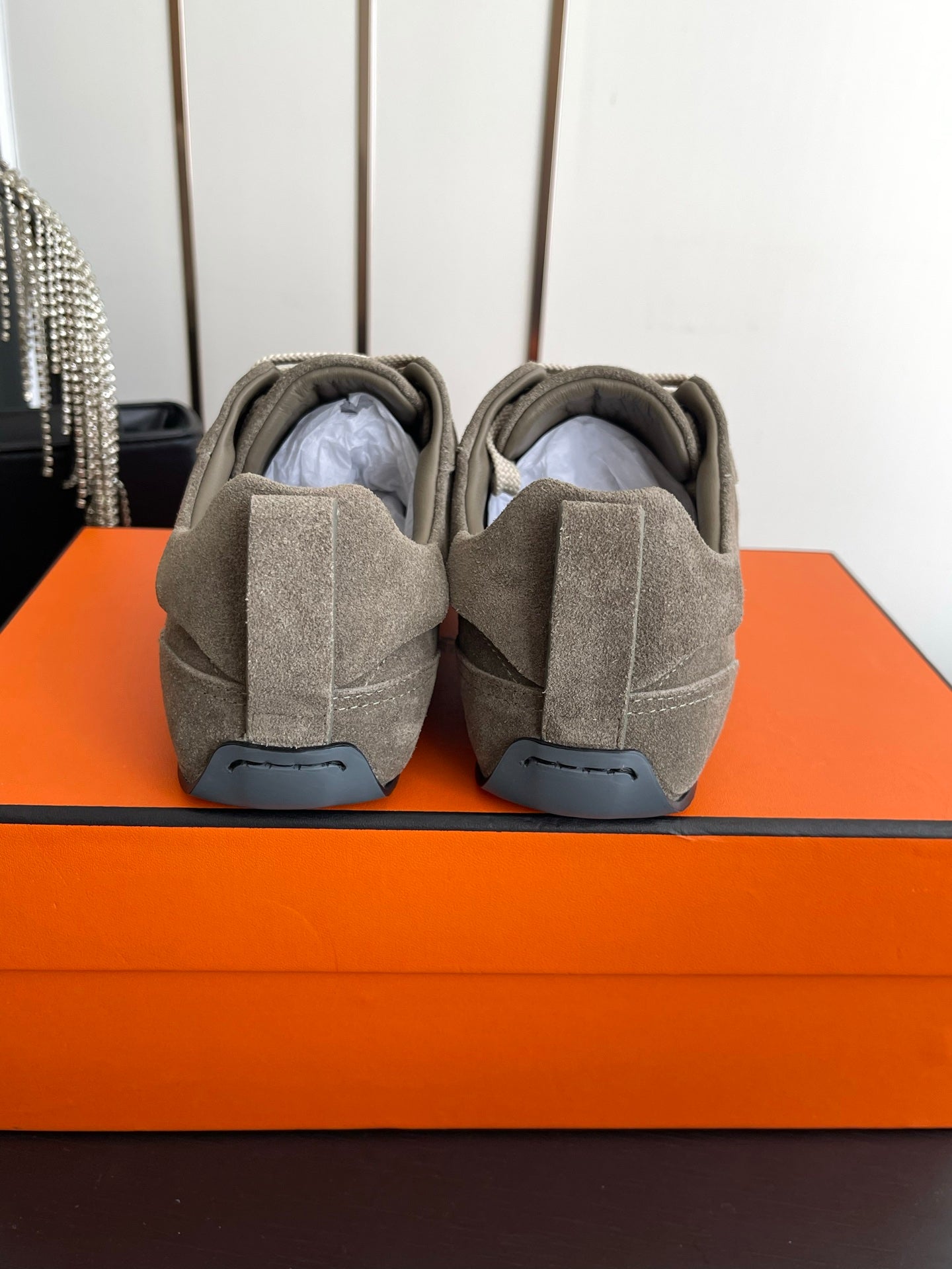 HM May Derby Shoes Taupe Suede 739998
