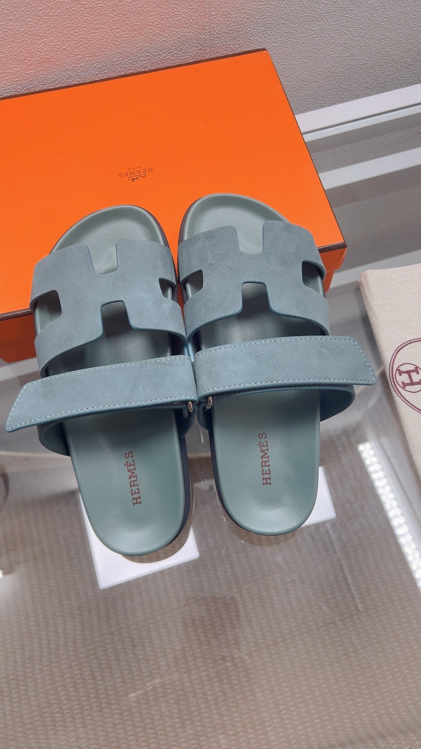 HM Chypre Sandal Clay Grey Suede 827520