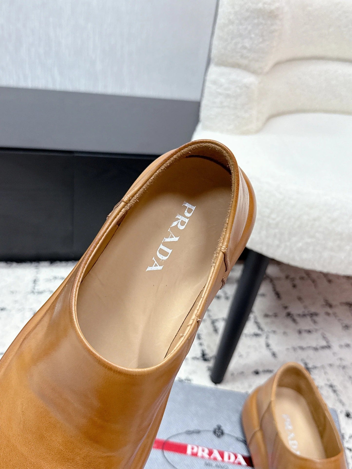 PRA 26S Loafers Camel Brown Calfskin Leather 617128