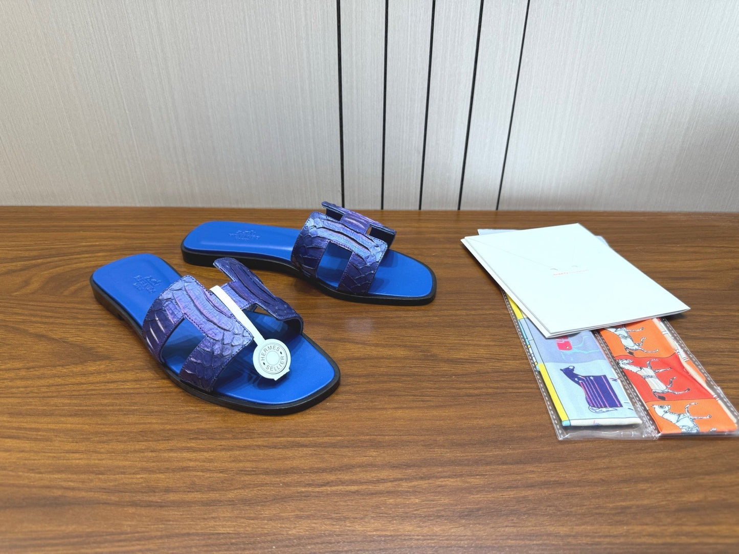 HM Sandal Blue Iris Metallic in Snakeskin 788522