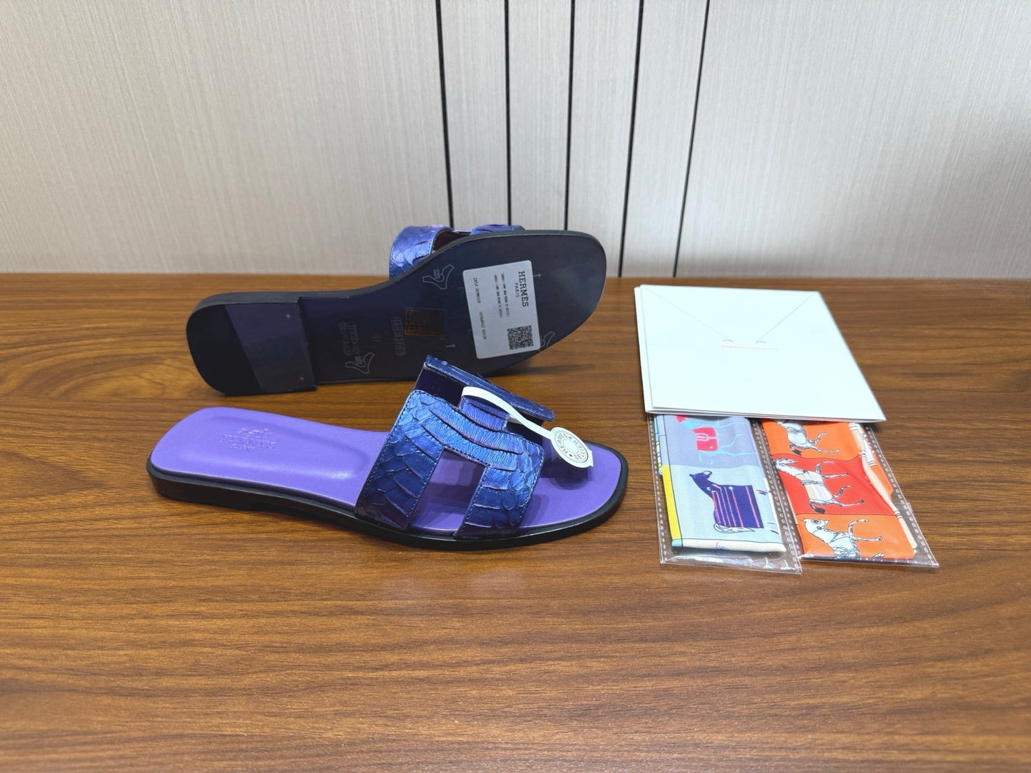 HM Sandal Cobalt Purple in Snakeskin 788515