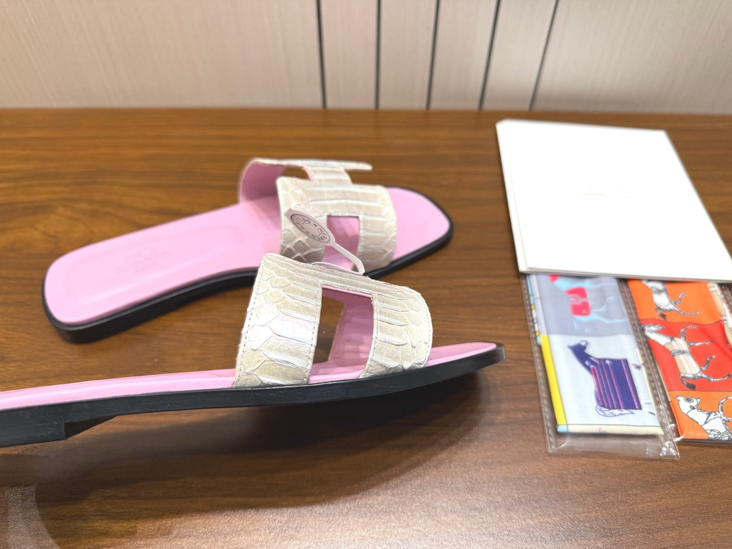 HM Sandal Baby Pink in Snakeskin 788514