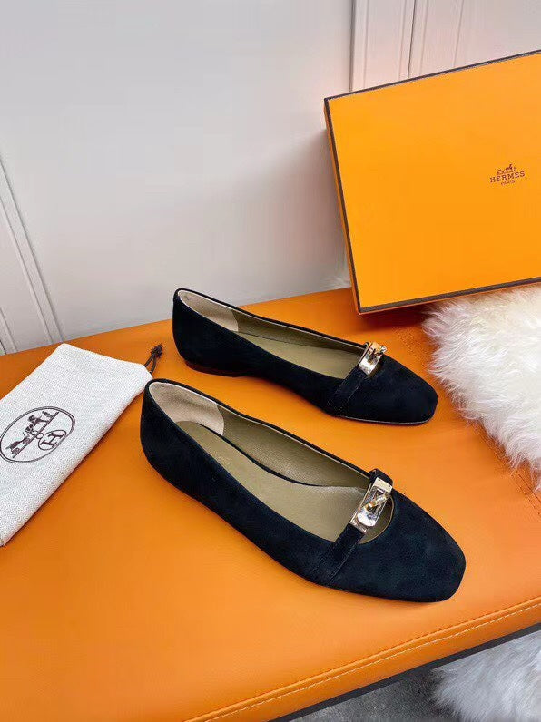 HM Liberty Ballet Flats Black Suede 679993