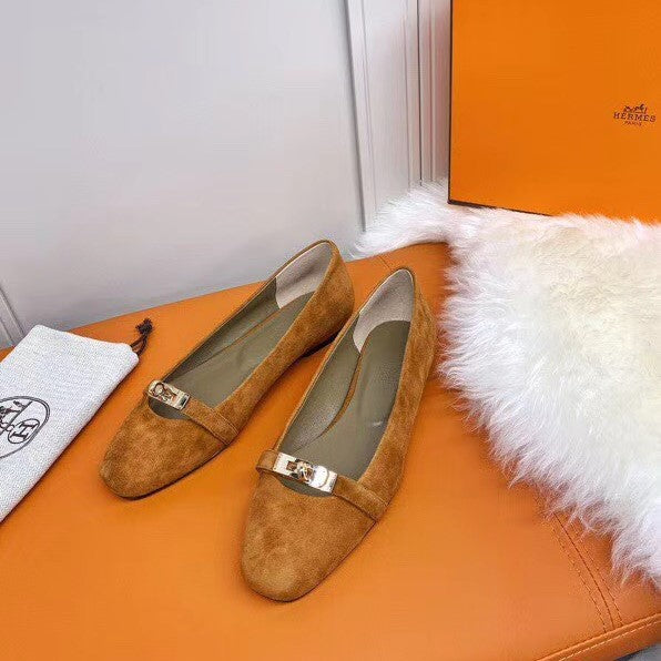 HM Liberty Ballet Flats Brown Suede 679992