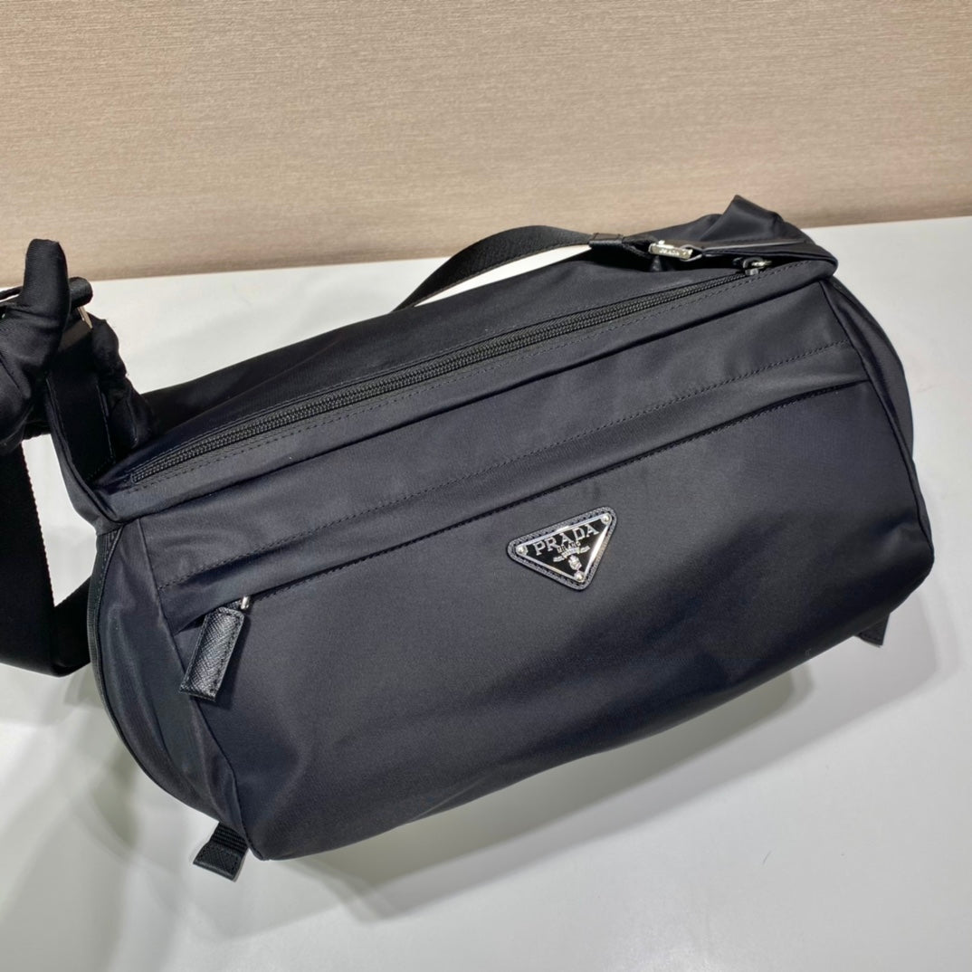 Prada Mini Messenger Bag 32cm Black Re-Nylon Leather