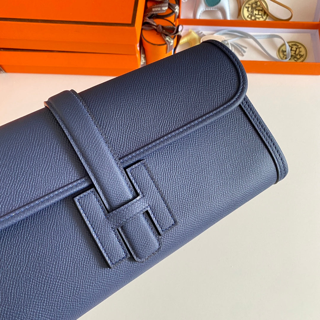 HM Jige Elan 29 Clutch In Navy Blue Calfskin (25 days of production)