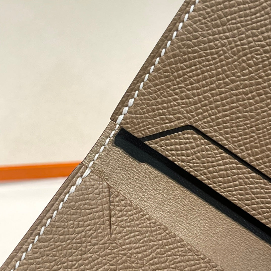 HM Mini Bearn Wallet 10.5 Etoupe Epsom GHW