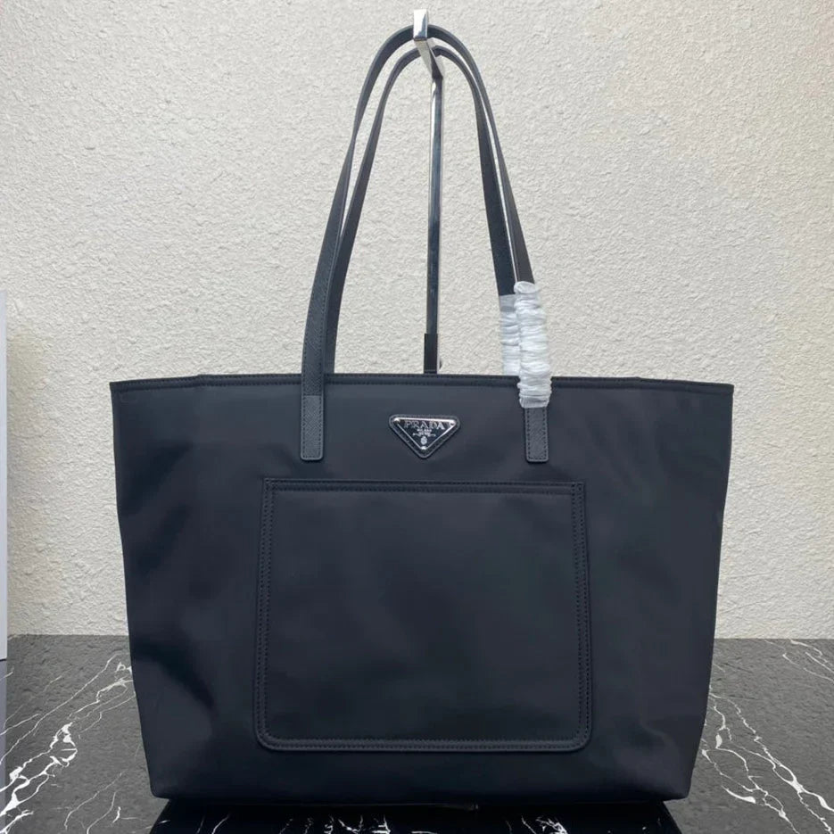 Prada 2026 Tote Bag 35cm Navy Re-Nylon