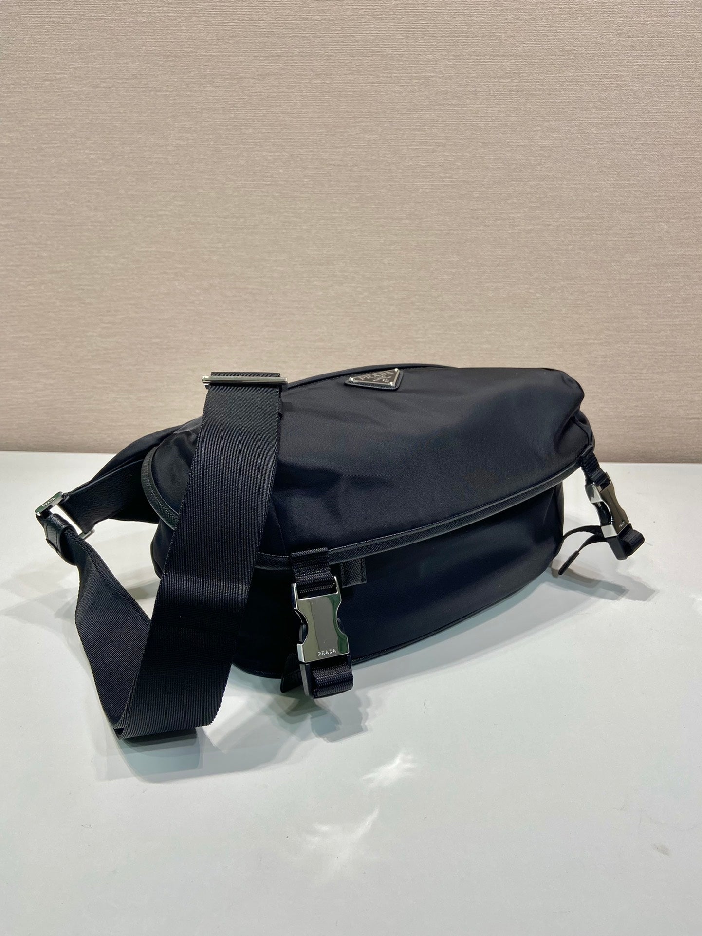 Prada Mini Messenger Bag 27cm Black Re-Nylon Leather