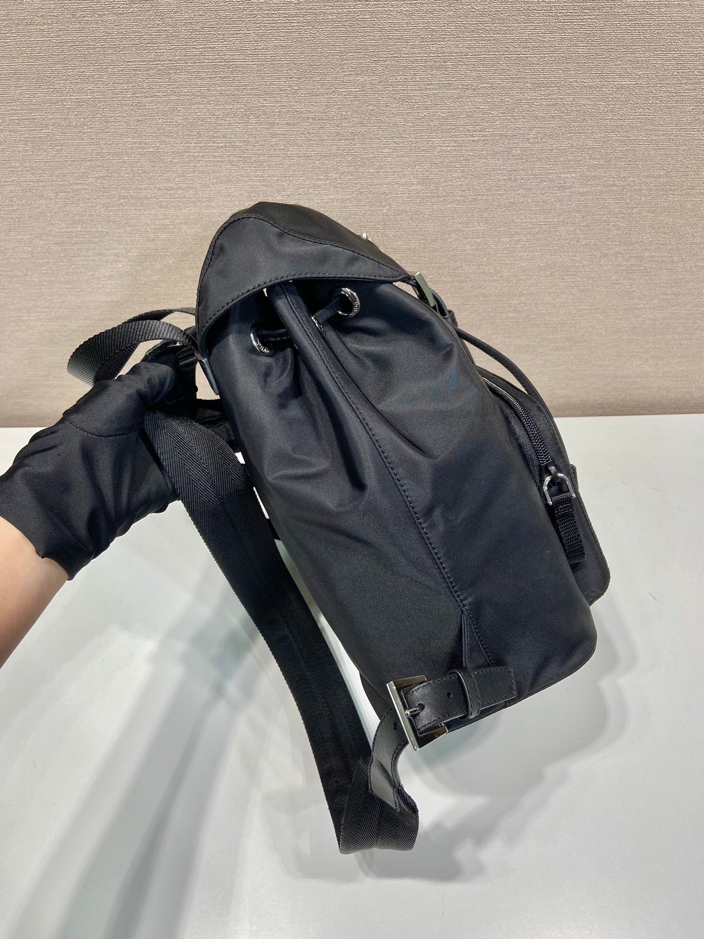 Prada 2026 Backpack 27cm Black Re-Nylon