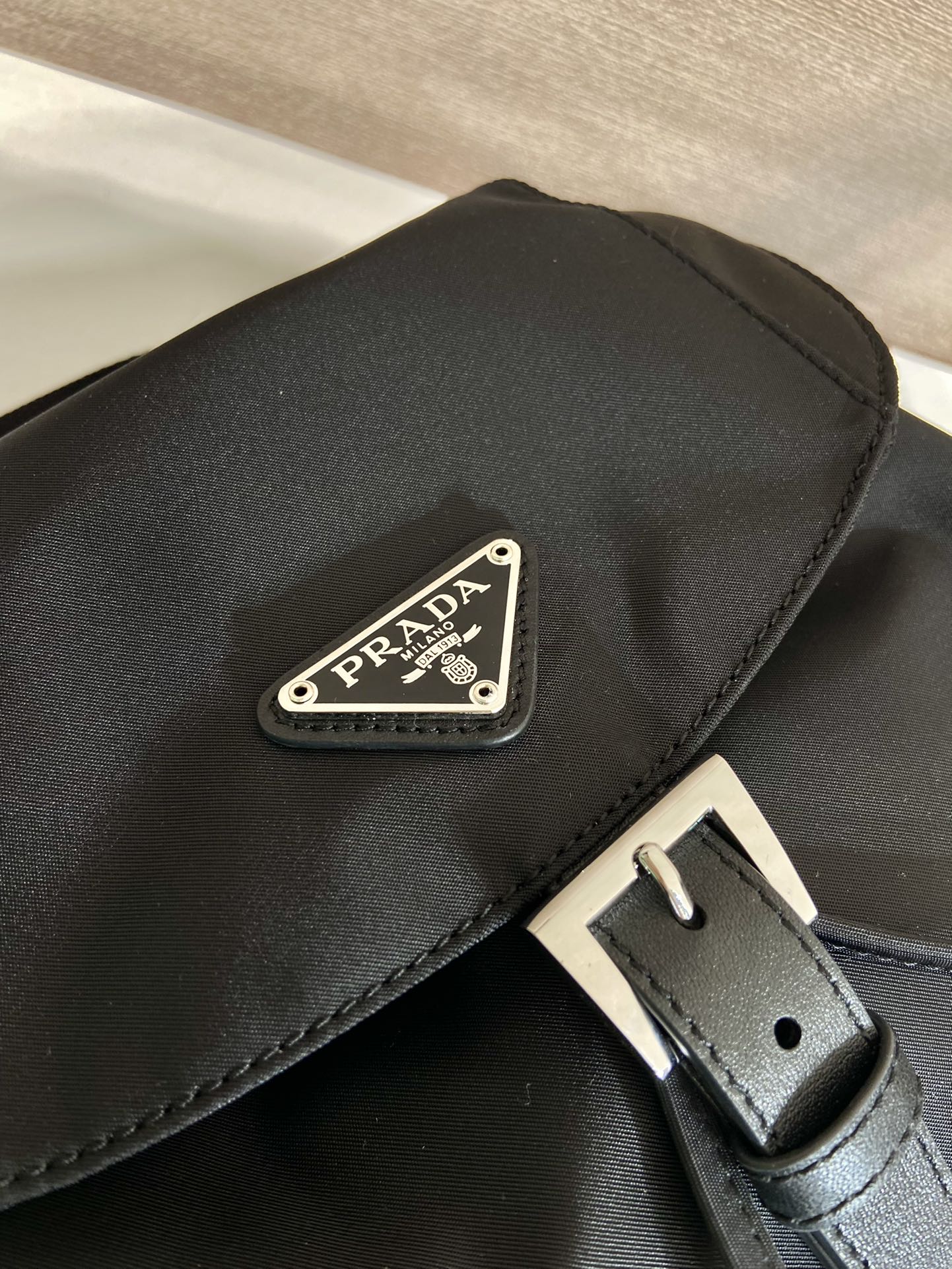 Prada 2026 Backpack 27cm Black Re-Nylon