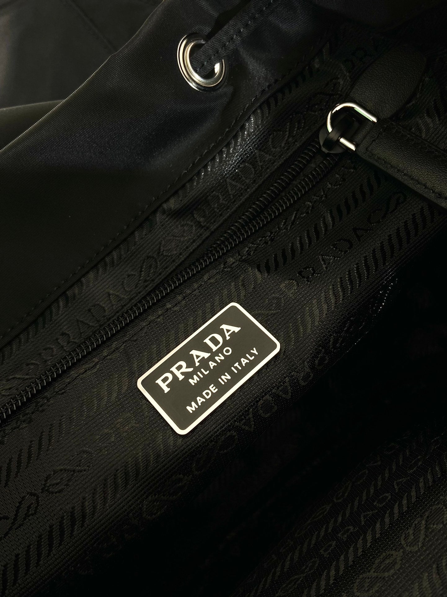 Prada 2026 Backpack 27cm Black Re-Nylon