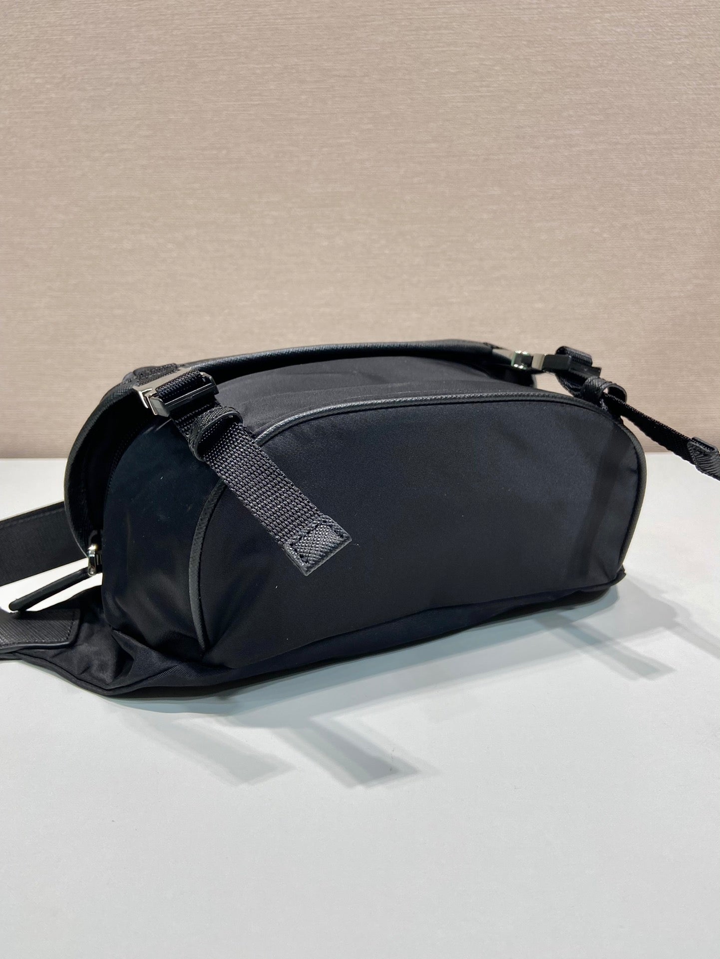 Prada Mini Messenger Bag 20cm Black Re-Nylon Leather