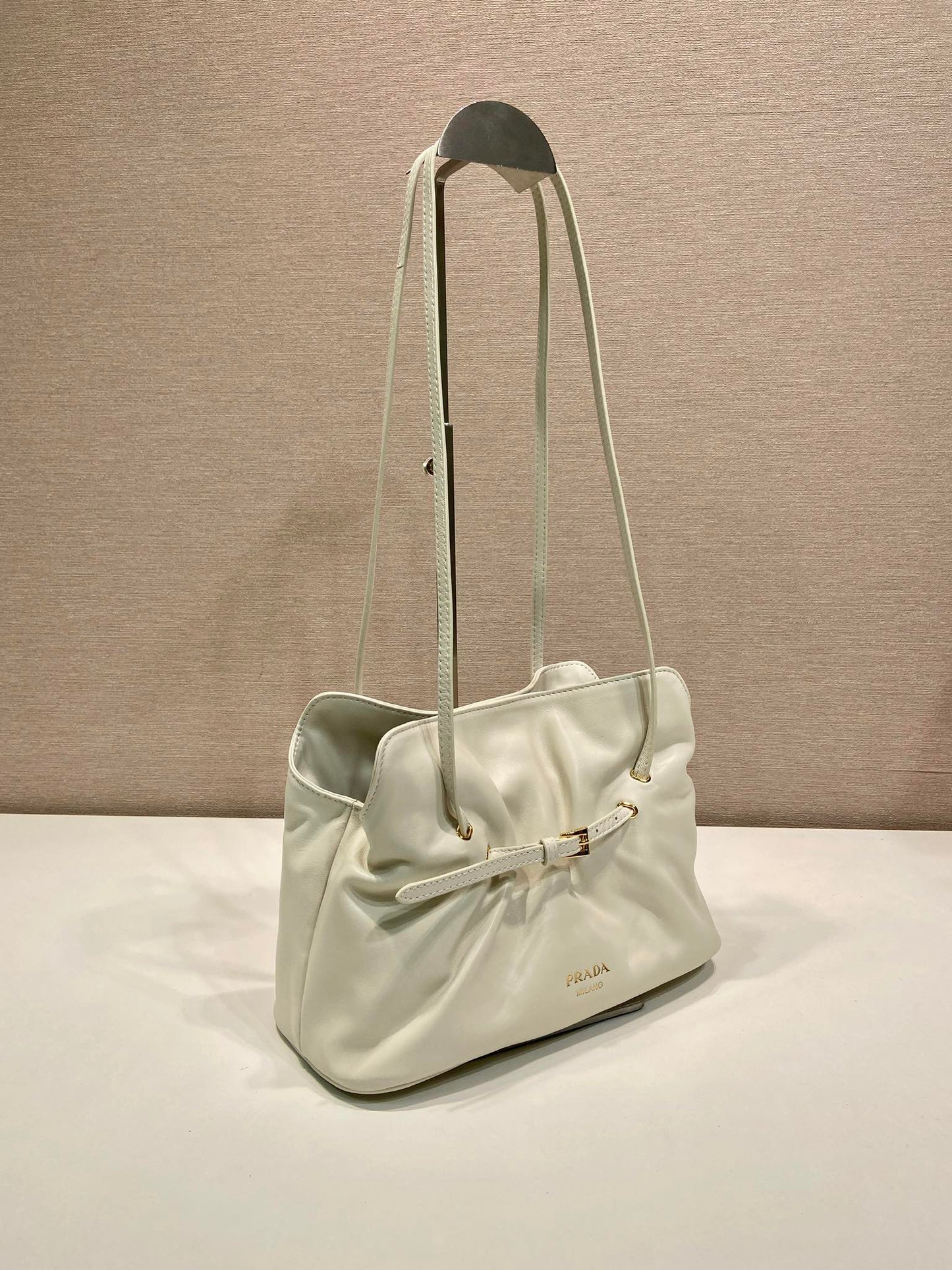 Prada Small Dada 25cm Ivory Nappa Leather