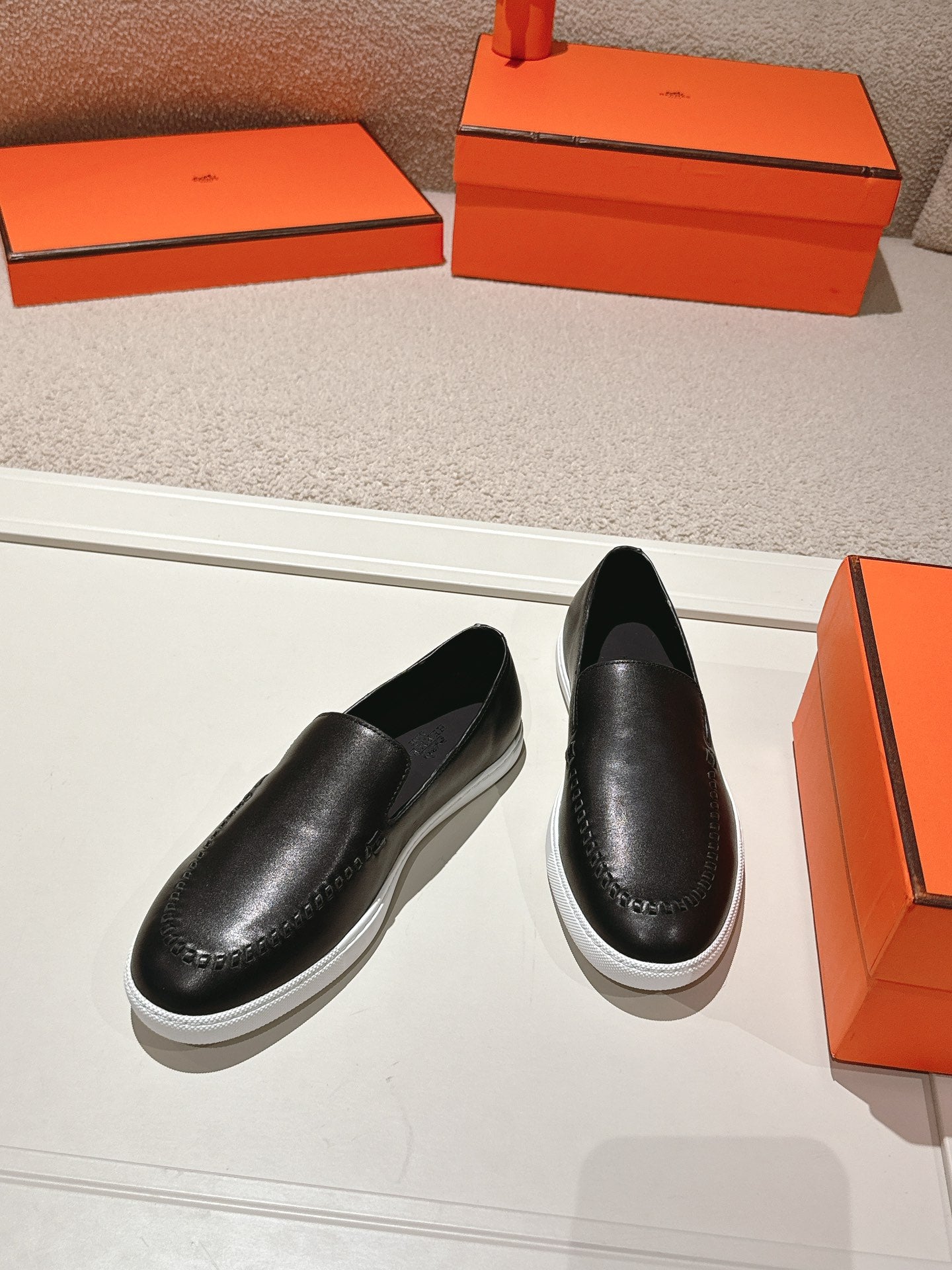 HM Julien Loafer Black Calfskin 577430
