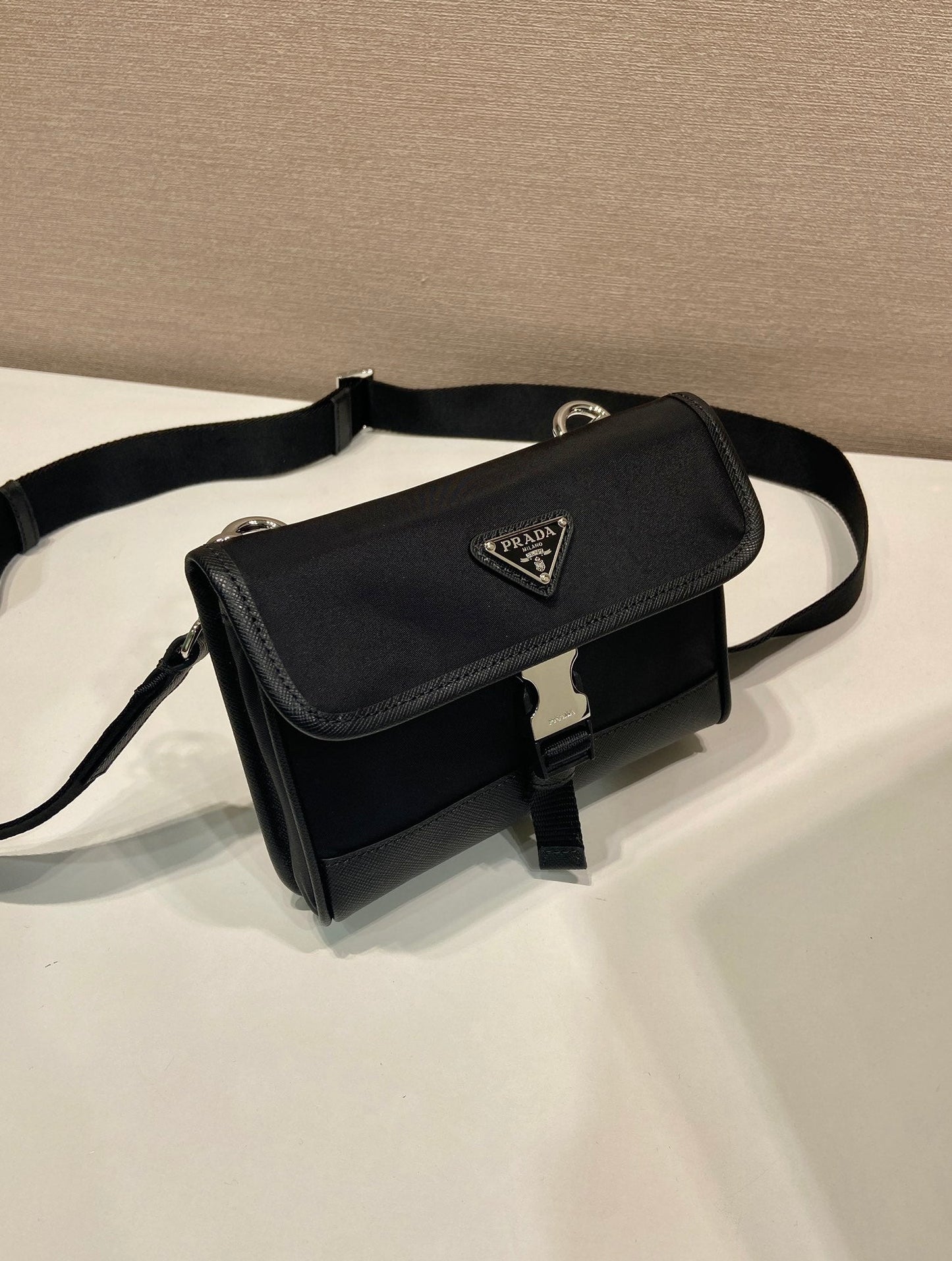 Prada 2026 Smartphone Case 18cm Black Re-Nylon