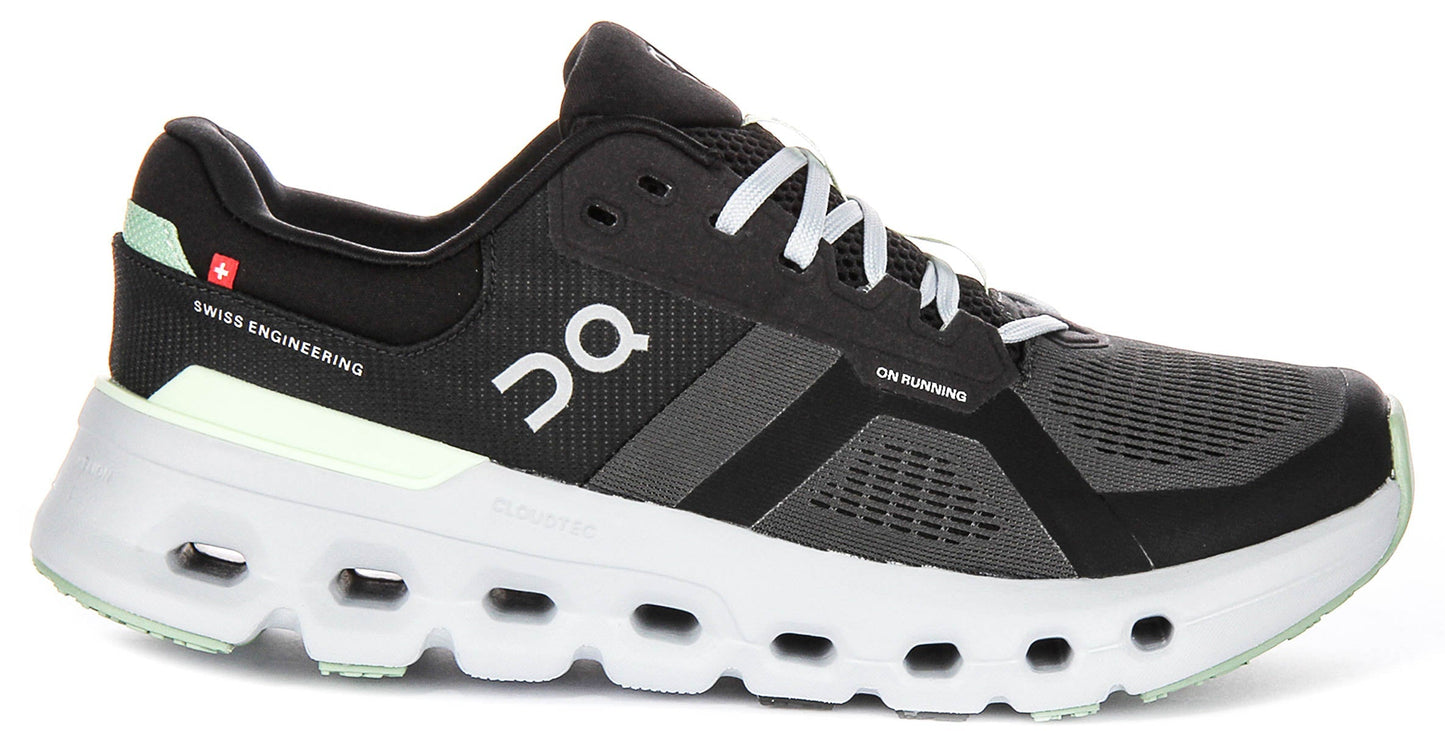 On Running Cloudrunner 2 In Black Grey For Women