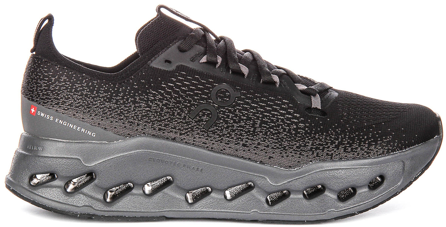 On Running Cloudsurfer Max In Black Grey For Men