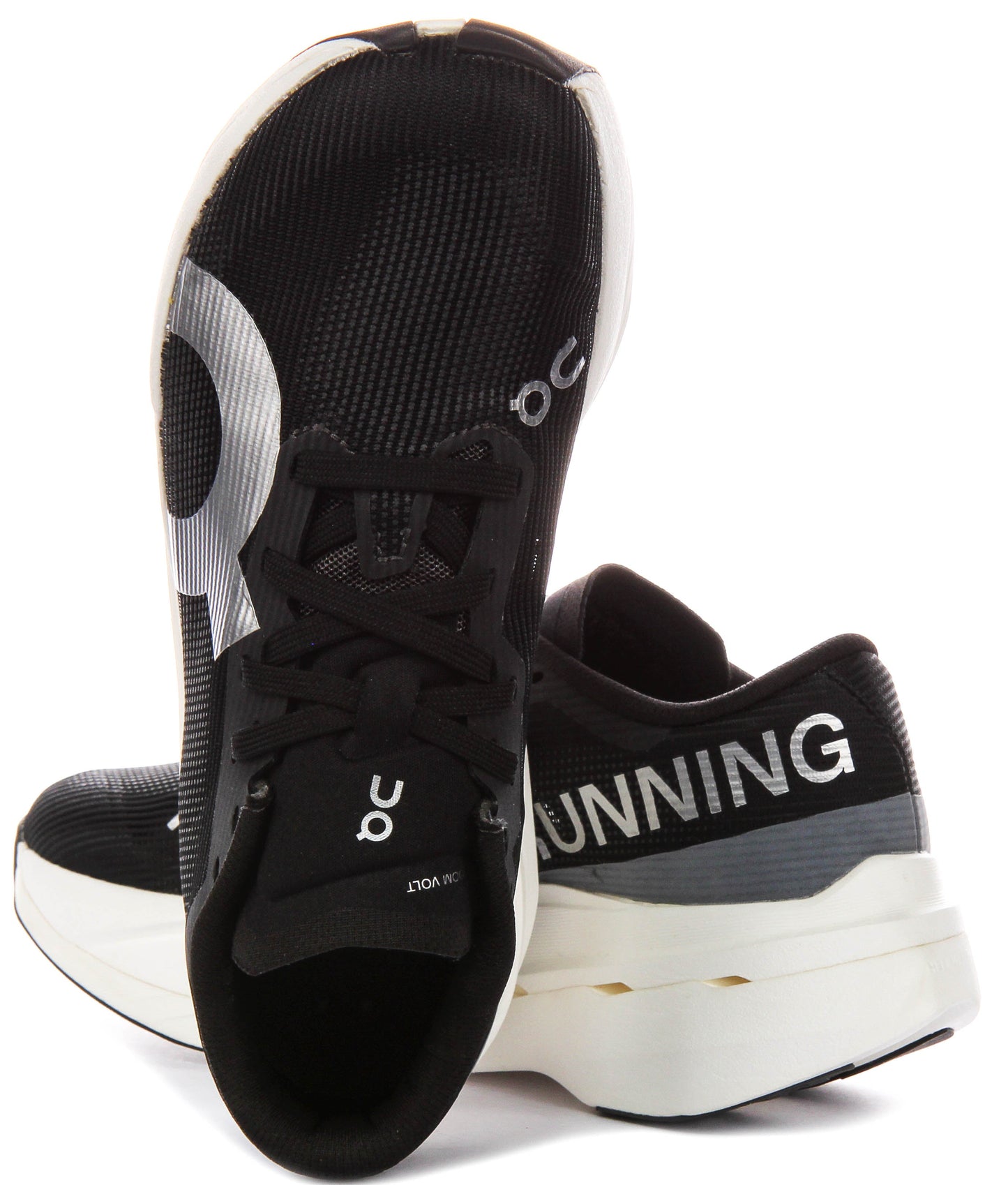 On Running Cloudboom Volt In Black White For Women