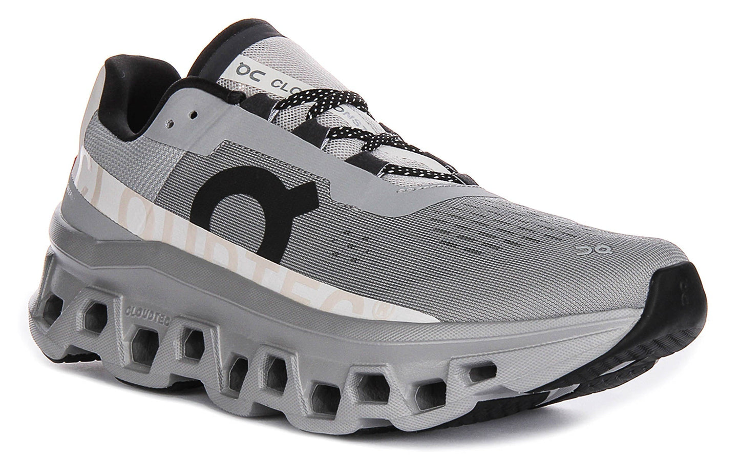 On Running Cloudmonster In Grey Black For Men