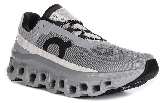 On Running Cloudmonster In Grey Black For Men