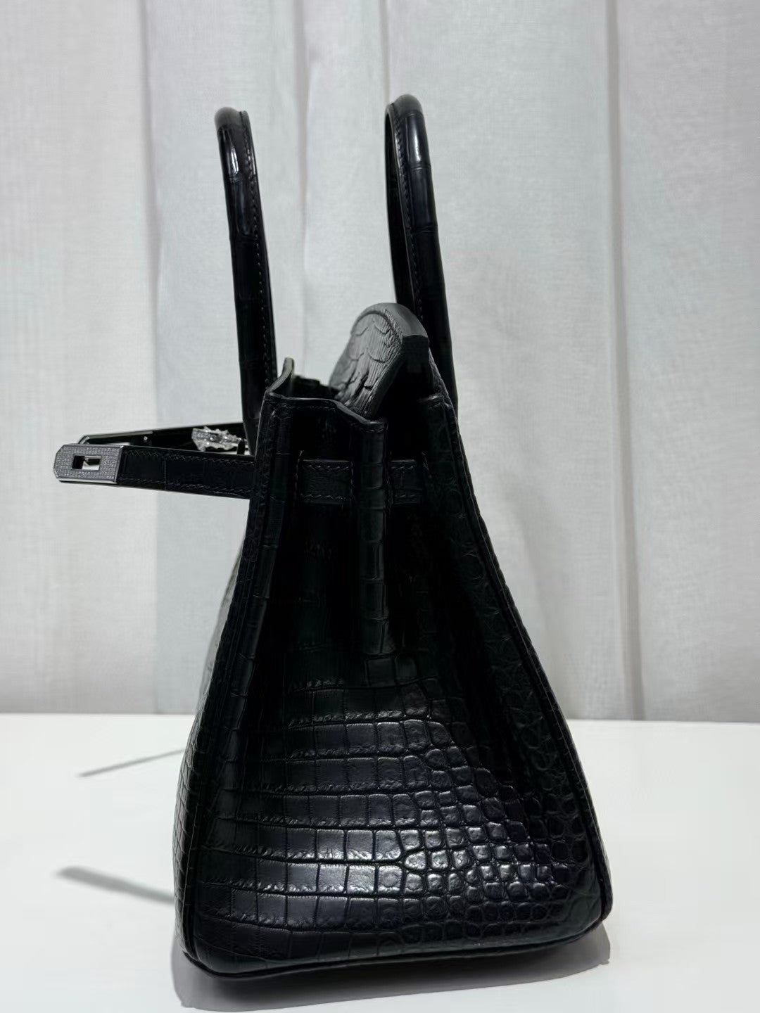 HM Birkin 35cm Black Crocodile Silver Hardware (Needs 30 days to prepare goods)