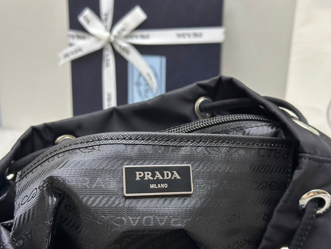 Prada 2026 Backpack 23.5cm Black Re-Nylon