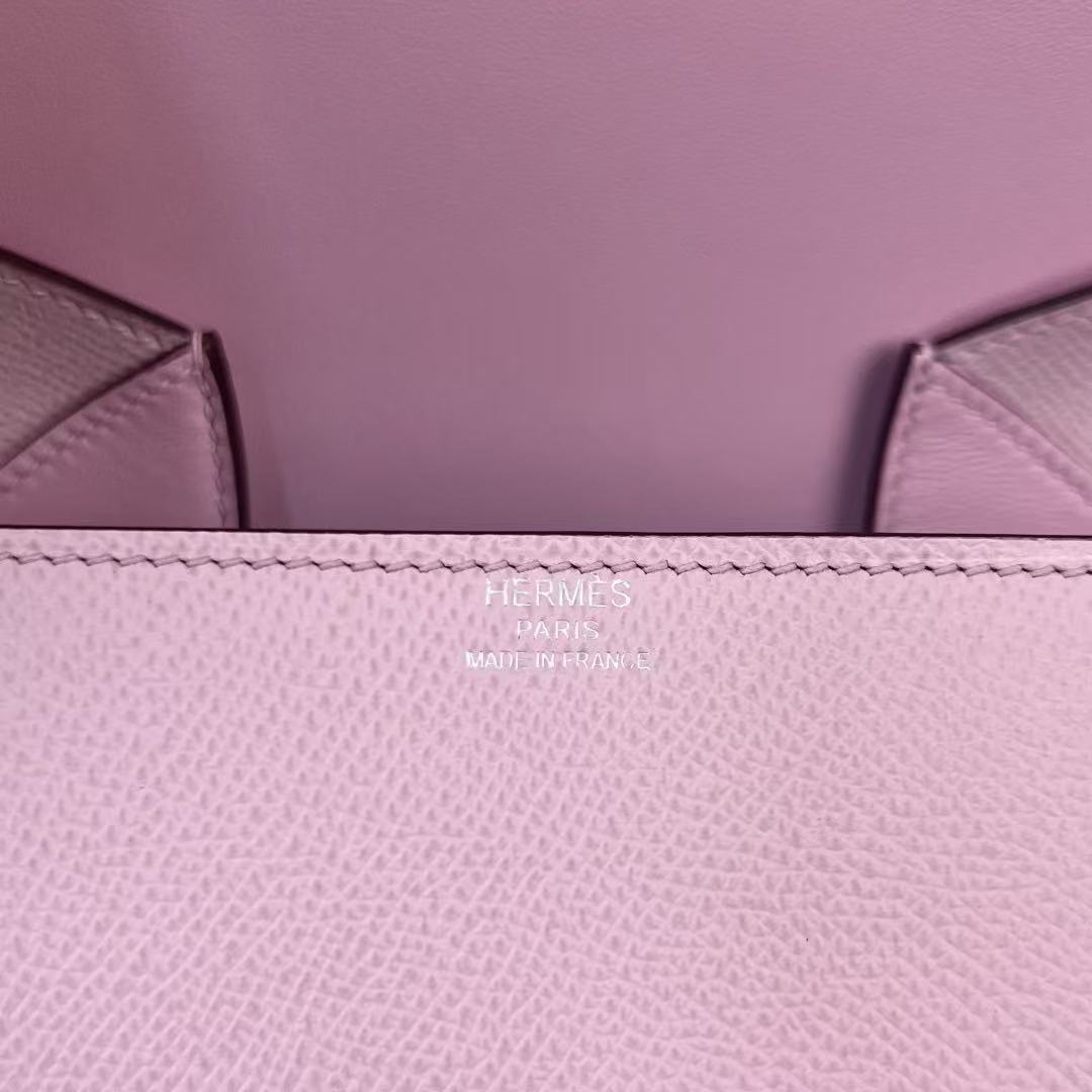 HM Della Cavalleria Mini Bag Light Pink Epsom Leather