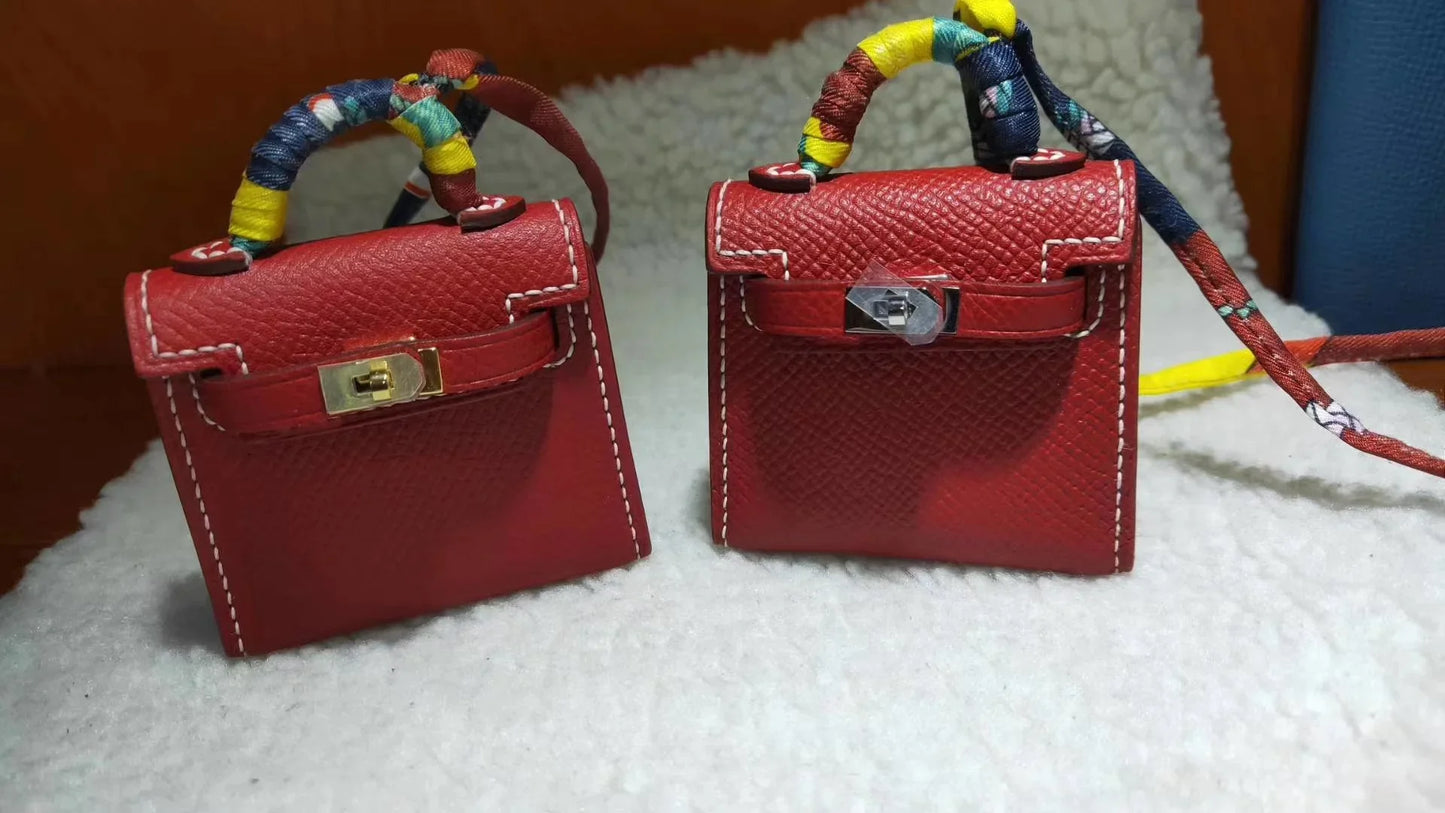HM Kelly Twilly Handbag Charm Multicolor Cowhide Leather