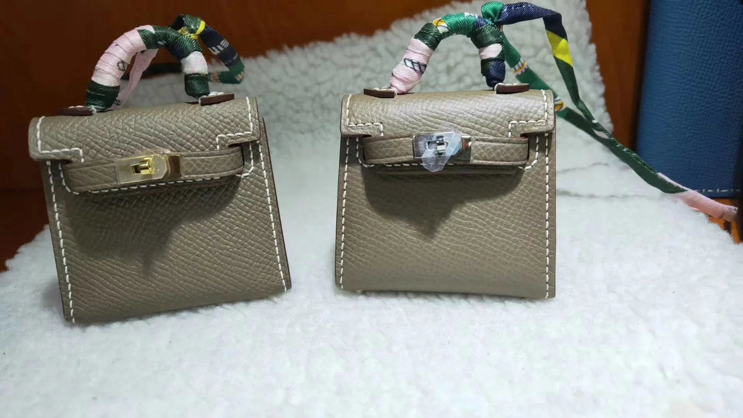 HM Kelly Twilly Handbag Charm Multicolor Cowhide Leather