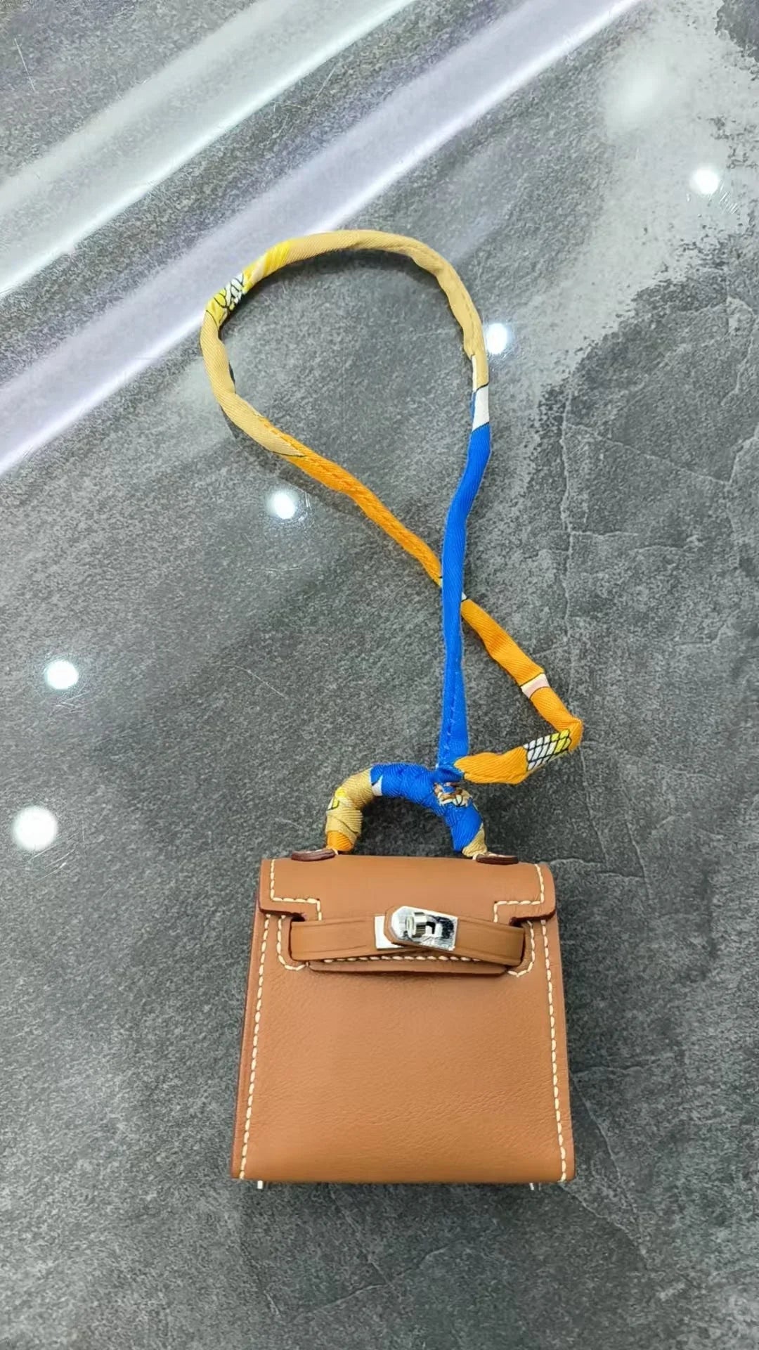 HM Kelly Twilly Handbag Charm Multicolor Cowhide Leather