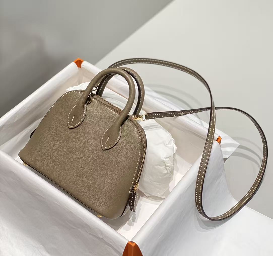 HM Bolide Mini  18cm Etoupe Togo Leather Gold Hardware