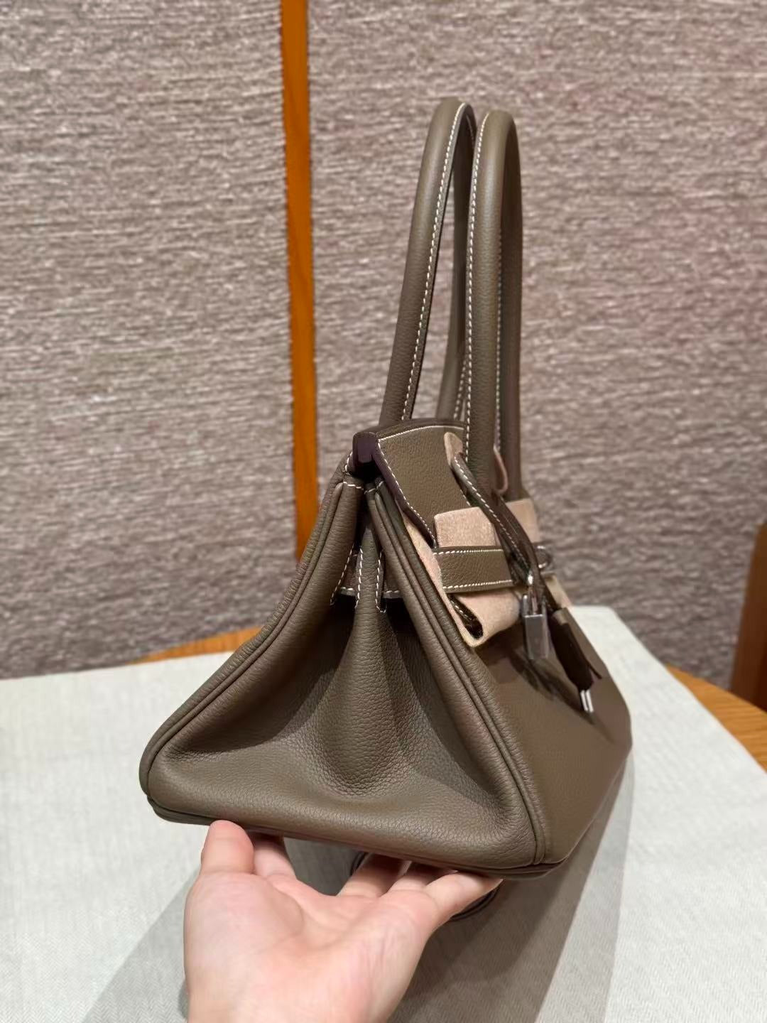 HM Birkin 29cm Etoupe Taurillon Leather