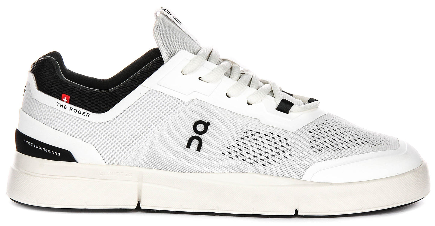 On Running The Roger Spin In White Black For Men