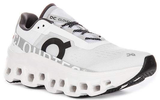 On Running Cloudmonster In White Black For Women