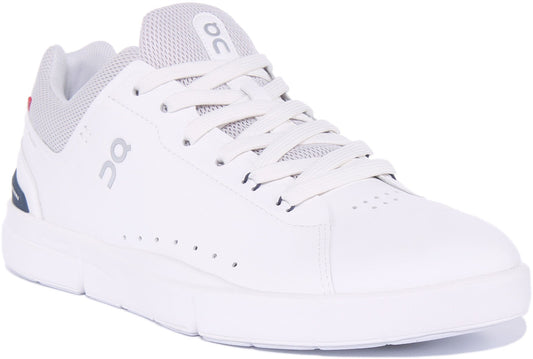 On Running The Roger Advantage In White Navy For Men
