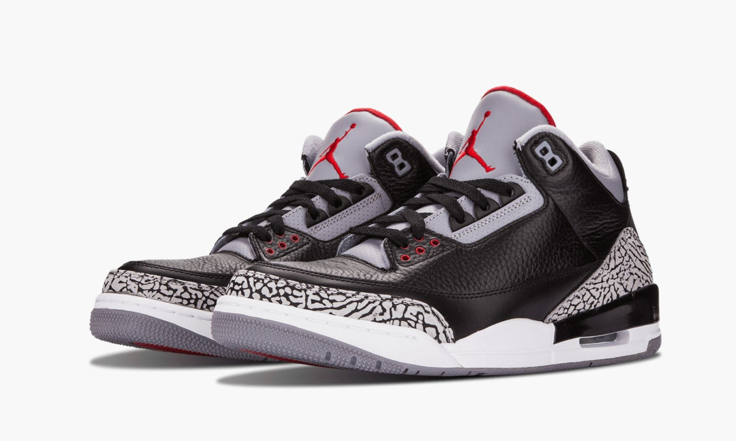 Air Jordan 3 Retro Black Cement Sneakers - Style Staple