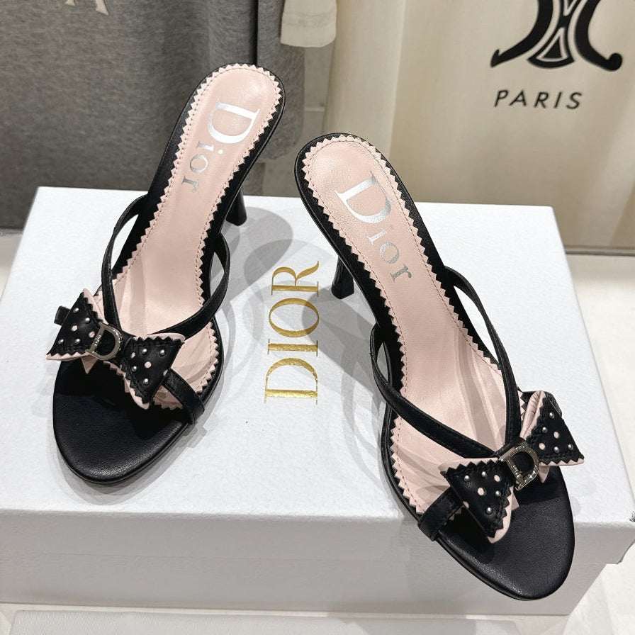 Dior 2026 Bow-Tie High-Heeled Sandal Sheepskin 713141