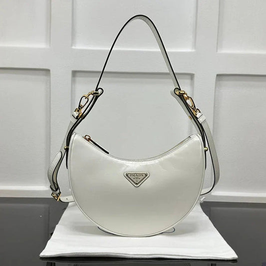 Prada 2026 Arque Shoulder Bag 22.5cm Patent Calfskin